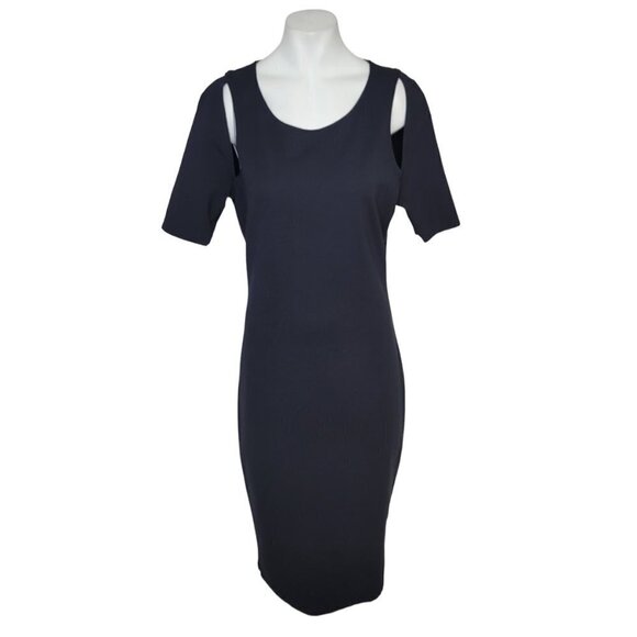 Fabletics Eva Cut Out Midi Dress Black Size Medium - Picture 2 of 8